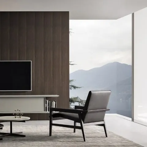 Poltroncina in pelle Halo di Giellesse