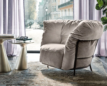 Poltroncina in tessuto Margaret di Cattelan Italia