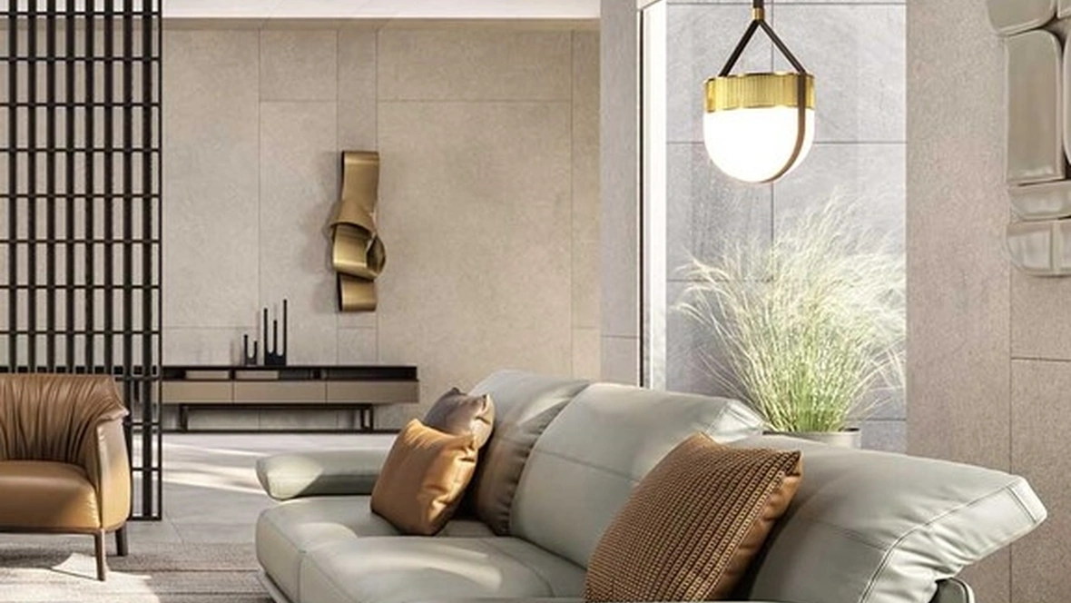 Divano lineare in pelle Blisscape di Poltrona Frau