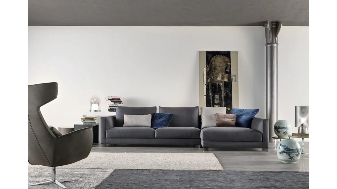 Divano con penisola Blum di Art Nova