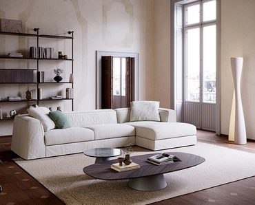 Divano con penisola Mykonos di Cattelan Italia