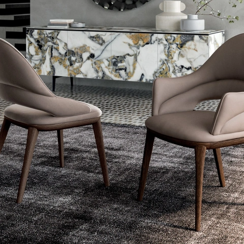 Sedia con o senza braccioli Baia di Ozzio