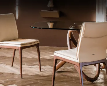Sedia in tessuto con struttura in legno Sofia di Cattelan Italia