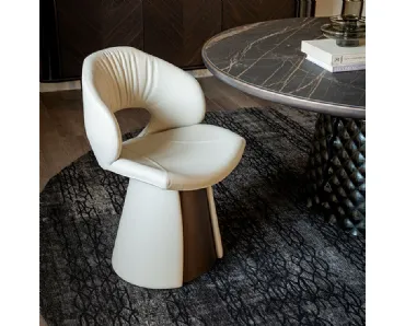 Sedia Dafne in pelle di Cattelan Italia