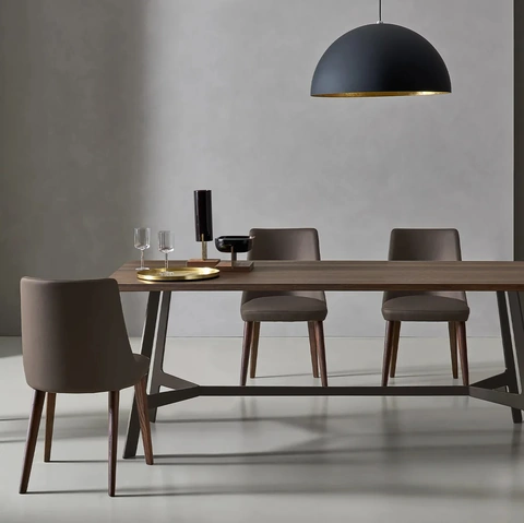 Sedia Eva in tessuto imbottito di Sangiacomo