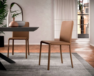 Sedia in pelle Lunette di Ozzio