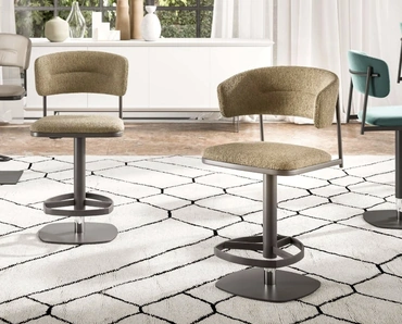 Sgabello in tessuto Petra di Ozzio