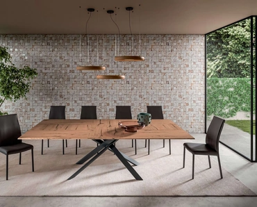 Tavolo allungabile e allargabile 4x4 in legno di Ozzio