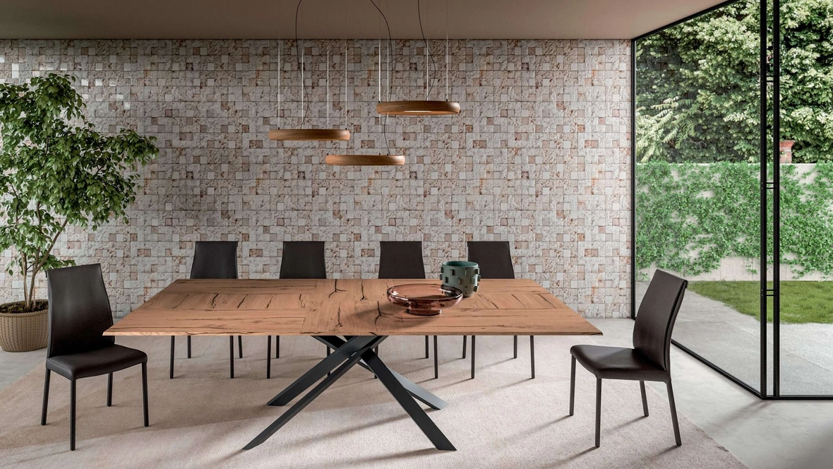 Tavolo allungabile e allargabile 4x4 in legno di Ozzio