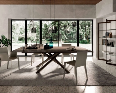 Tavolo allungabile Arizona in legno di Rovere di Ozzio