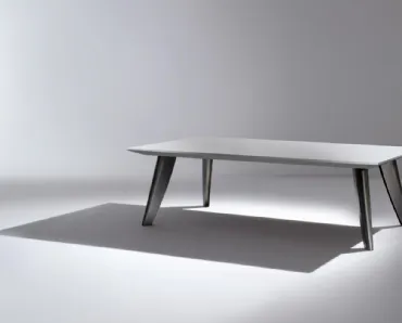 Tavolo rettangolare in legno laccato opaco con gambe in ottone BD 12 di Laura Meroni