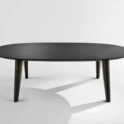 Tavolo in legno con game in ottone finitura bronzo BD 161 di Laura Meroni