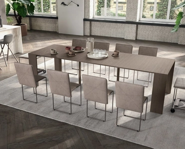 Consolle allungabile in Rovere dotata di 5 prolunghe esterne Golia di Ozzio