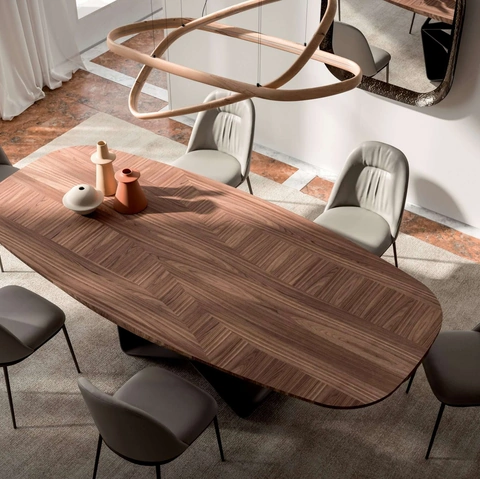 Tavolo Gem in legno di Ozzio