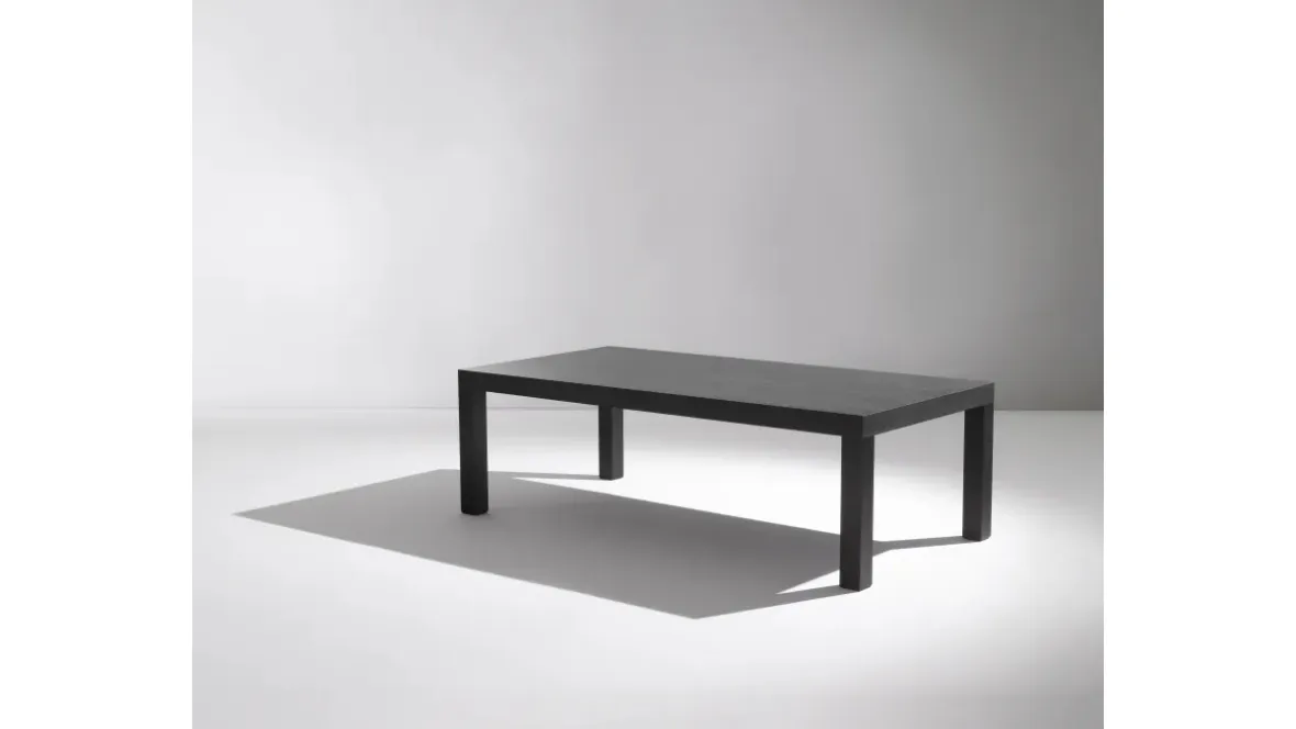 Tavolo rettangolare ML 52 in legno speciale Stone Oak Carbone di Laura Meroni