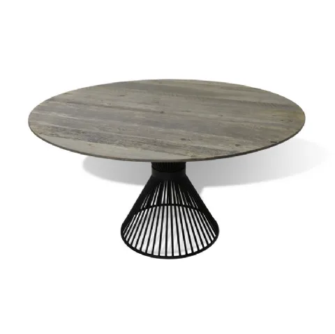 Tavolo Rotondo in legno con base in ferro di Re-wood