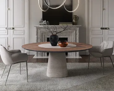 Tavolo Rado Ker-Wood Round di Cattelan Italia