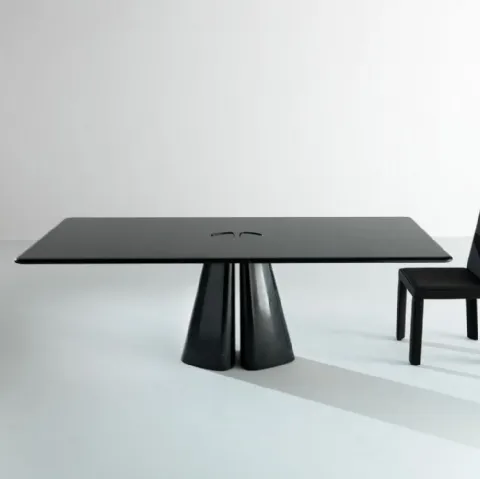 Tavolo in marmo nero Raja rettangolare Laura Meroni