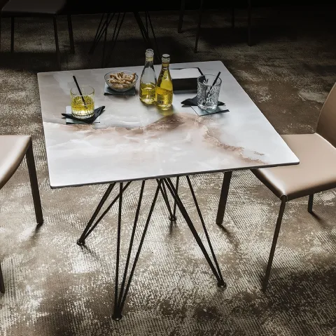 Tavolo quadrato in ceramica Ralph Keramik Bistrot di Cattelan Italia