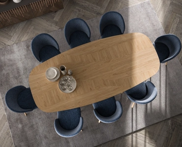 Tavolo fisso in legno Random di Ozzio