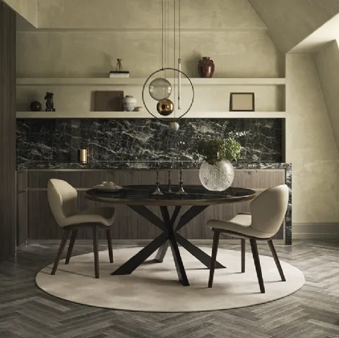 Tavolo Spider Keramik Premium Round di Cattelan Italia