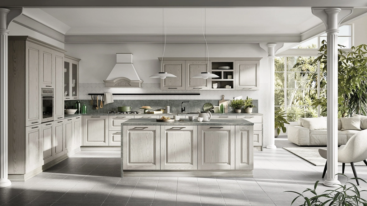 Cucina Classica angolare con isola Easy Classic 005 di Ar-due