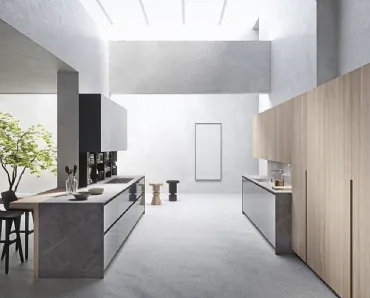 Cucina Design Sistema 22-2 Ambiente 04 i vetro e rovere di Alta Cucine
