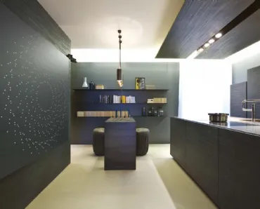 Cucina Design in legno laccato con penisola Bellagio 04 di Laura Meroni