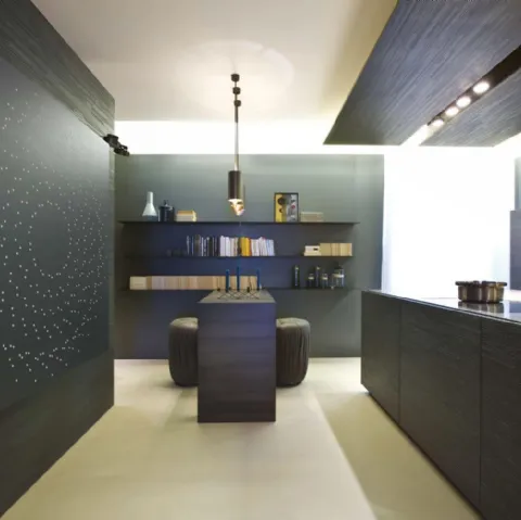 Cucina Design in legno laccato con penisola Bellagio 04 di Laura Meroni