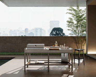 Cucina Design per esterno K-Garden 02 di Ernestomeda