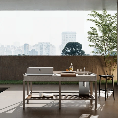 Cucina Design per esterno K-Garden 02 di Ernestomeda