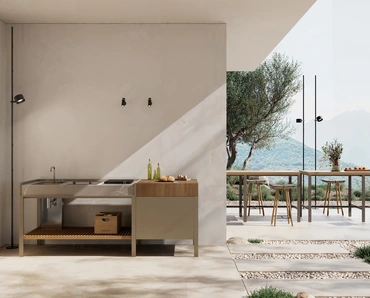 Cucina Design per esterno K-Garden 03 di Ernestomeda