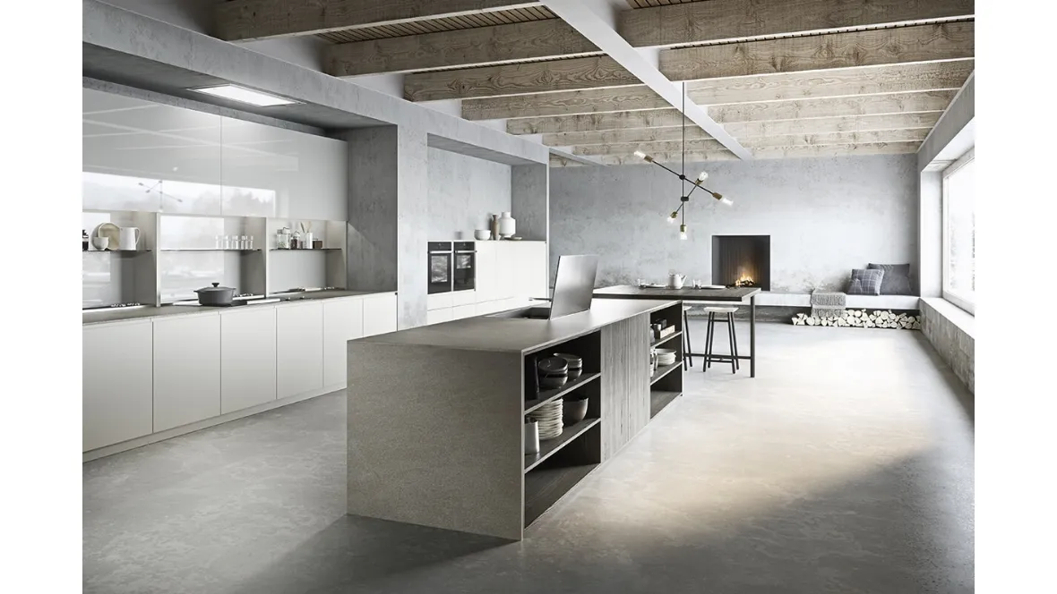 Cucina Design in vetro laccato opaco Sistema 22-2 Ambiente 03 di Alta Cucine