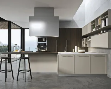 Cucina Design in rovere laccato Sistema 22 Ambiente 08 di Alta Cucine