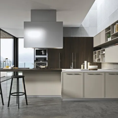 Cucina Design in rovere laccato Sistema 22 Ambiente 08 di Alta Cucine