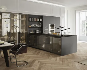 Cucina Design con vetrinette Sistema 22 Ambiente 13 di Alta Cucine