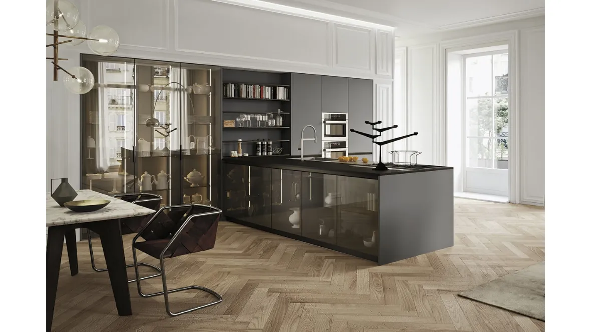 Cucina Design con vetrinette Sistema 22 Ambiente 13 di Alta Cucine