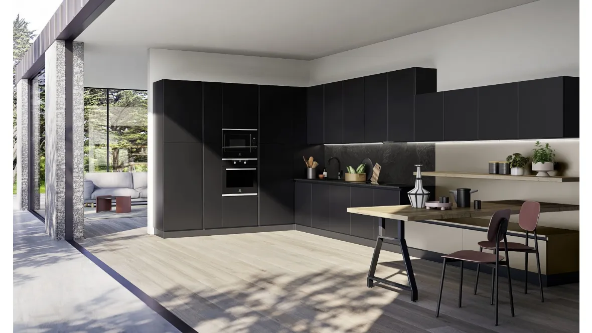 Cucina Moderna angolare con penisola Easy 004 di Ar-due