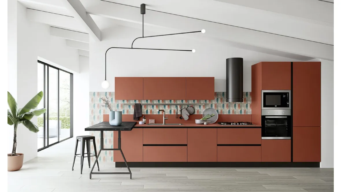 Cucina Moderna con penisola Easy 008 di Ar-due