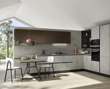 Cucina Moderna angolare con penisola Easy 010 di Ar-due