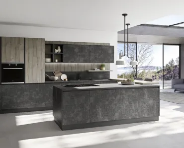 Cucina Moderna con penisola Easy 002 di Ar-due