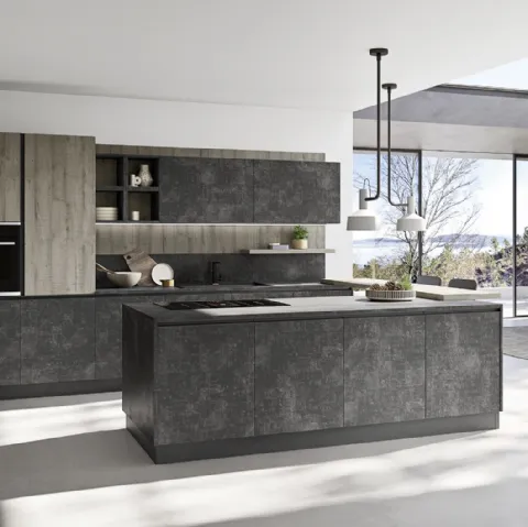 Cucina Moderna con penisola Easy 002 di Ar-due