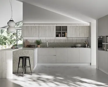 Cucina Moderna con penisola Easy 003 di Ar-due