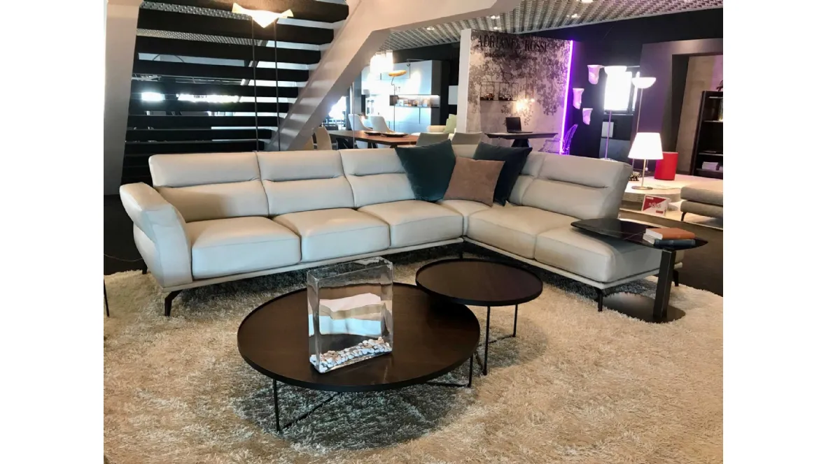 Divano in pelle ad angolo