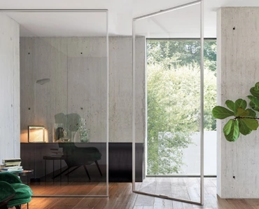 Porta per interni in vetro con telaio in alluminio Gaia a Bilico di Doal