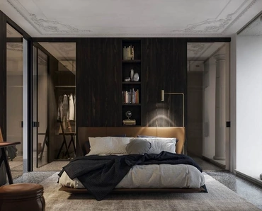 Porta per interni scorrevole in vetro con telaio in alluminio Gaia a Scomparsa di Doal