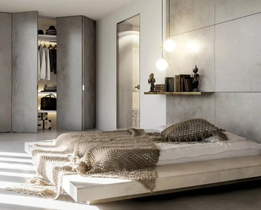 Porta per interni battente in vetro con telaio in alluminio Gaia Filo muro di Doal