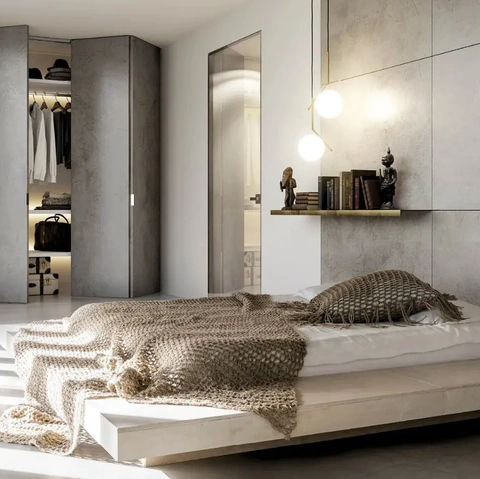 Porta per interni battente in vetro con telaio in alluminio Gaia Filo muro di Doal