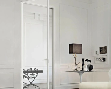 Porta per interni in vetro con telaio in alluminio Just Battente con Stipite di Doal