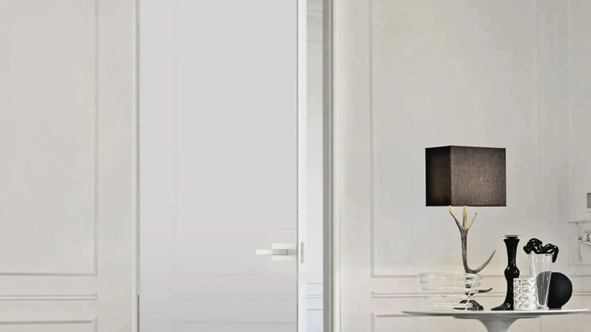 Porta per interni in vetro con telaio in alluminio Just Battente con Stipite di Doal